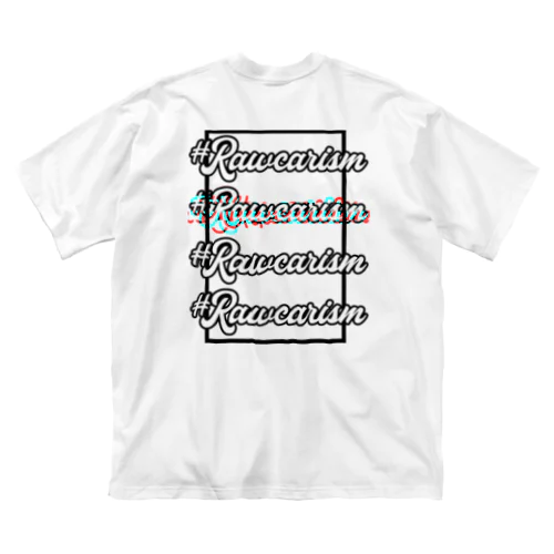 RAWCARism 2022 グリッチ WHITE ビッグシルエットTシャツ