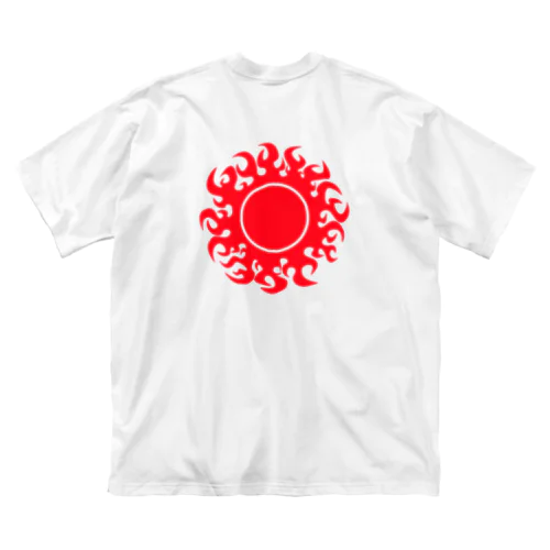 「日の丸(ファイヤーパターン)」 Big T-Shirt