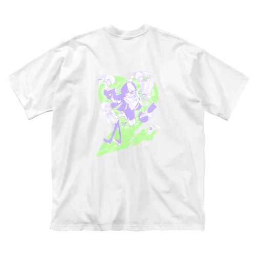 I♡強ガール green&purple ver. ビッグシルエットTシャツ