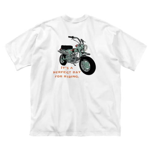 バイクTシャツ　レトロなダックス ビッグシルエットTシャツ