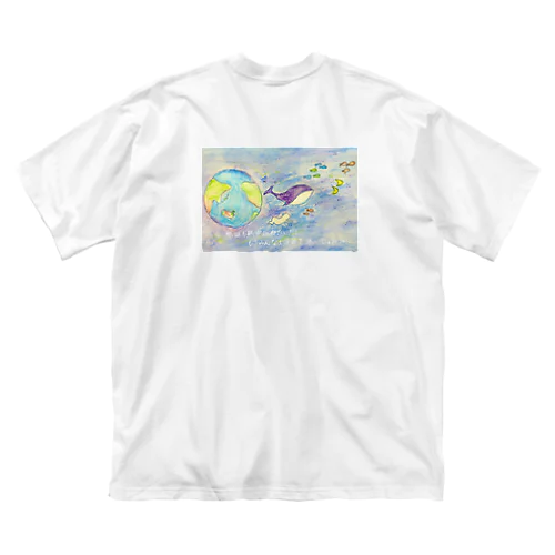 宇宙を泳ぐ・短歌あり Big T-Shirt