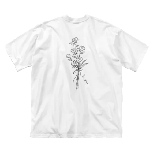 simple flower ビッグシルエットTシャツ