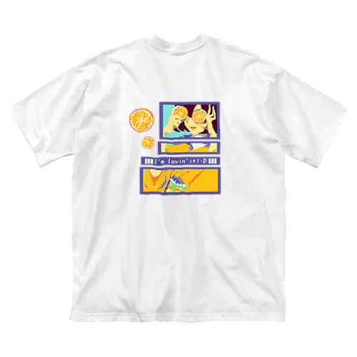 [バックプリント]【I'm lovin' it! :D -orange-】 Big T-Shirt