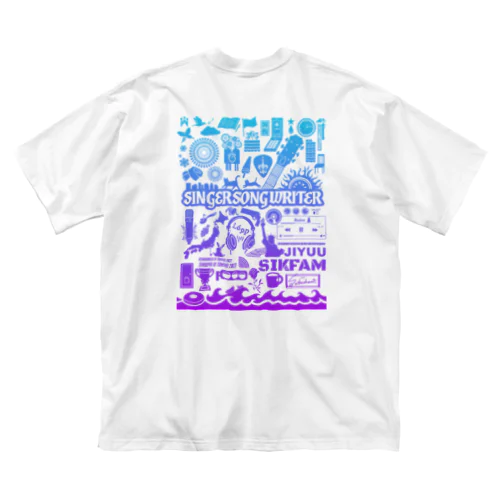 SIKFAMグラデ ビッグシルエットTシャツ