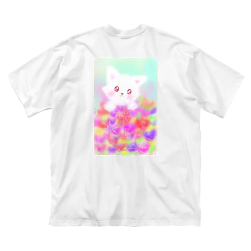 フラワーキャットゆきちゃん ビッグシルエットTシャツ