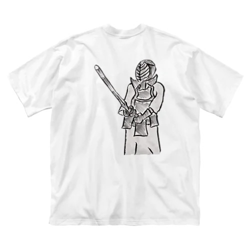 (後)モノクロ剣道 Big T-Shirt