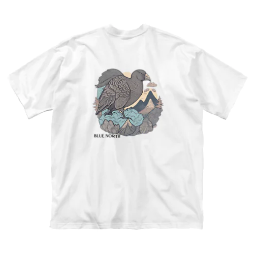 【BLUE NORTH】岩山の鳥 ビッグシルエットTシャツ