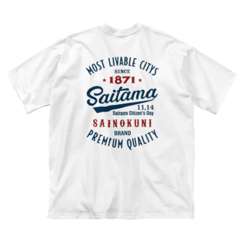 [★バック] Saitama -Vintage- (淡色Tシャツ専用) ビッグシルエットTシャツ