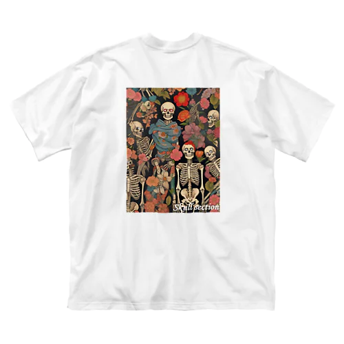 ドクロと花 Big T-Shirt