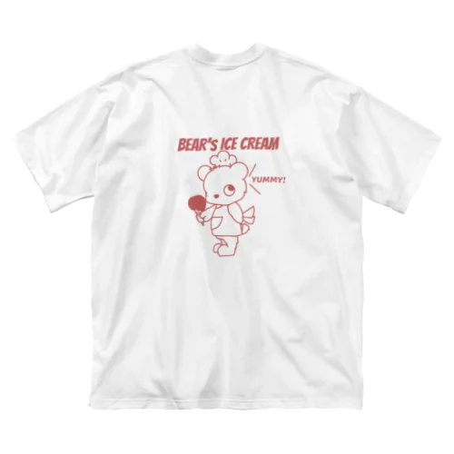 クマのアイスクリーム屋さん ビッグシルエットTシャツ