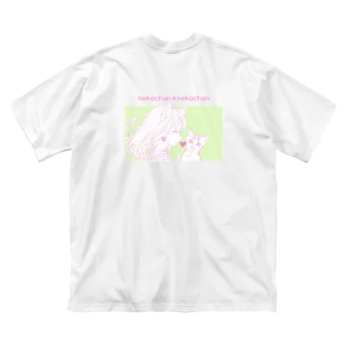 ネコチャン×ネコチャン(バックプリント) Big T-Shirt