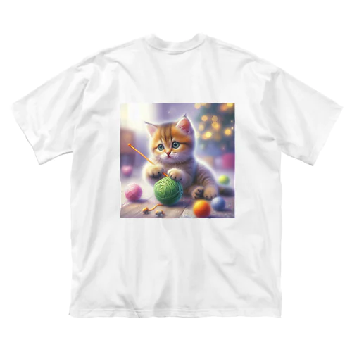 遊ぶにゃんこNo.7 ビッグシルエットTシャツ