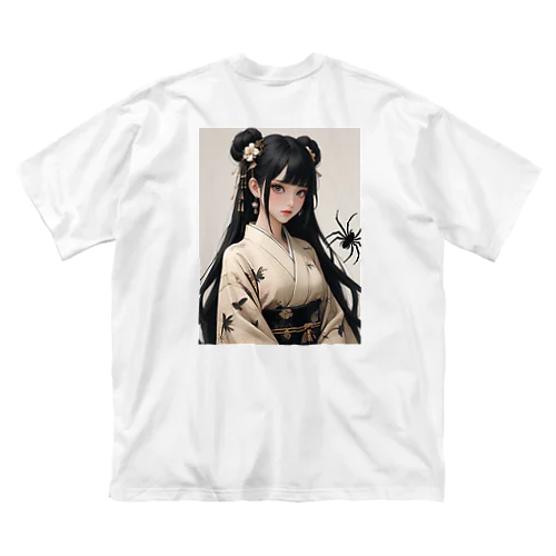 黒髪「蜘蛛と私」 ビッグシルエットTシャツ