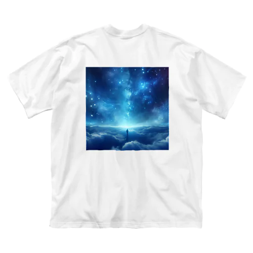 夜の星空雲の上 ビッグシルエットTシャツ