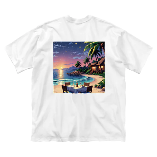 Moonlit Palm Haven ビッグシルエットTシャツ