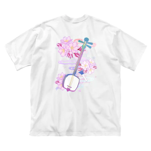 三味線 -雪月花- 【桜】 ビッグシルエットTシャツ