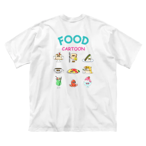 FOOD cartoon ビッグシルエットTシャツ