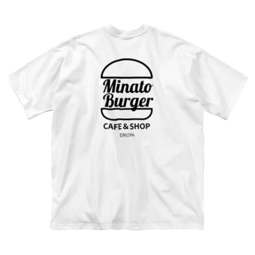 MinatoBurgerグッズ（ブラック） ビッグシルエットTシャツ