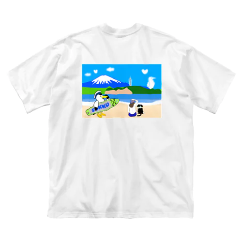 海辺でまったり ビッグシルエットTシャツ