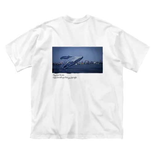 真夜中のクジラ w バックプリント Big T-Shirt