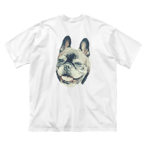 にっこり犬マメ(セピア) ビッグシルエットTシャツ