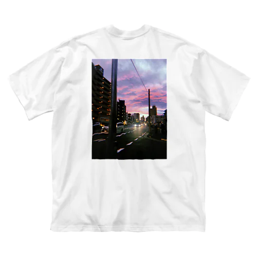 City photo print ビッグシルエットTシャツ