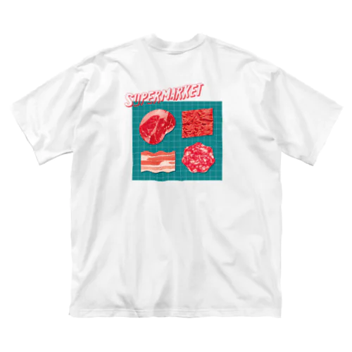 スーパーマーケット：肉 ビッグシルエットTシャツ