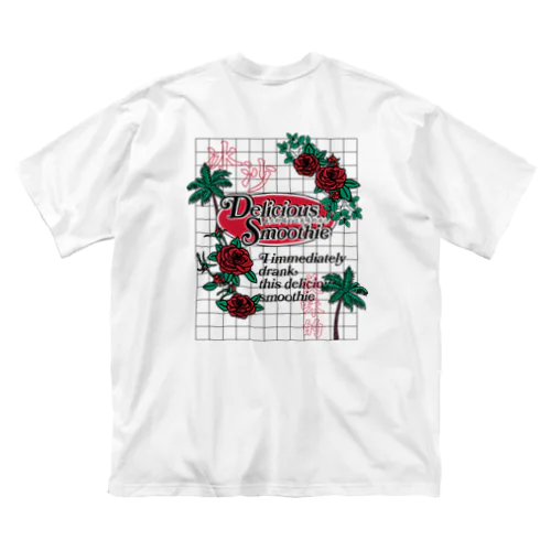 スムージー-冰沙-方眼紙【漢字】【中国語】 ビッグシルエットTシャツ