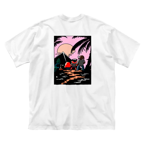 SUNSET PYRAMID BUDDIES ビッグシルエットTシャツ