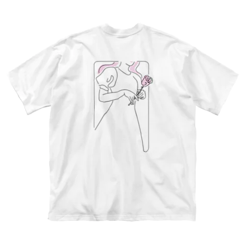 pink girl ビッグシルエットTシャツ