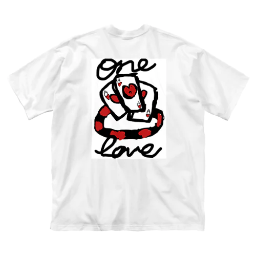 One love ワインポイント付き Big T-Shirt