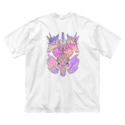 (ウラ)ユメカワユニコーン🦄🌈 ビッグシルエットTシャツ