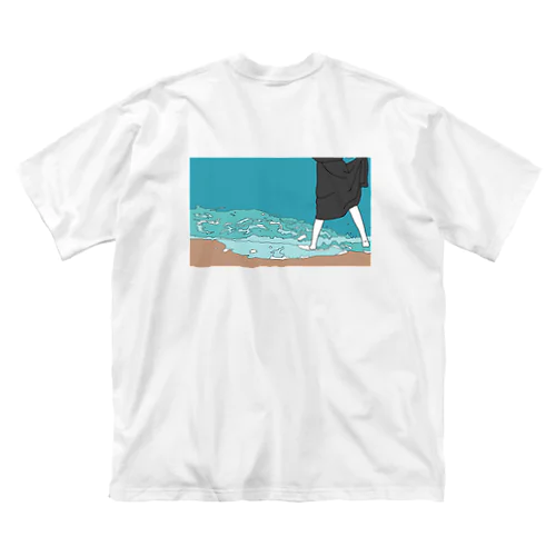 海辺のお姉さん ビッグシルエットTシャツ