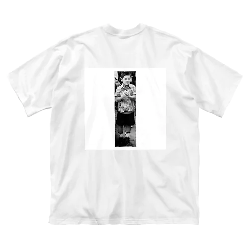 白黒和和（モノクロ） ビッグシルエットTシャツ