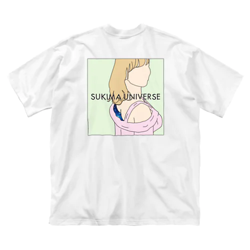 SUKIMA UNIVERSE 背中 ビッグシルエットTシャツ