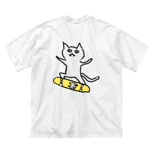 スケート猫による猫好きのための ビッグシルエットTシャツ