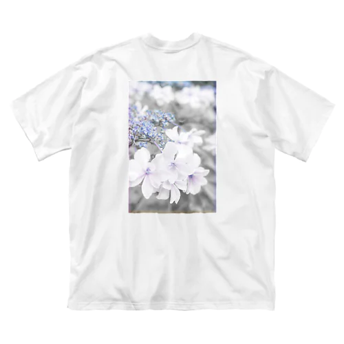 garden flowers 04 あじさい　花 ビッグシルエットTシャツ