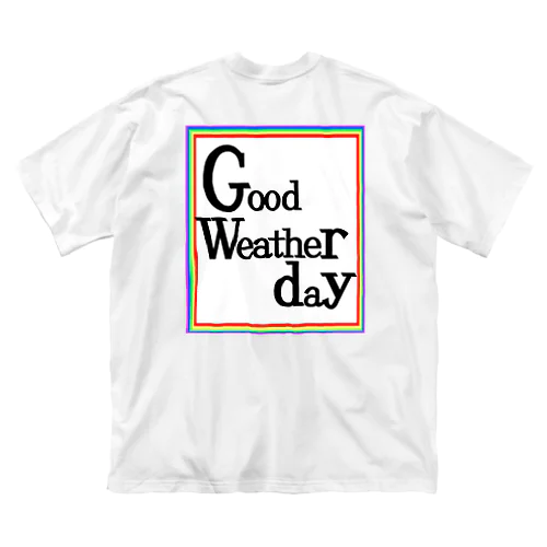 goodweatherday＿ロゴビッグT ビッグシルエットTシャツ