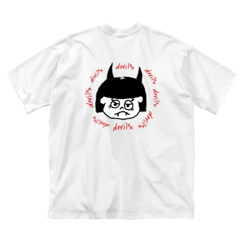 “ご機嫌ナナメ” デビルちゃん 루즈핏 티셔츠