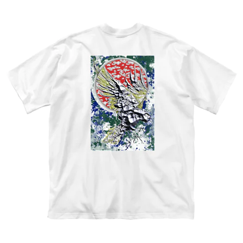 八咫烏-紅- ビッグシルエットTシャツ