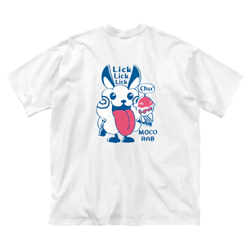 バックプリント モコモコラビット1号*Lick Lick Lick ビッグシルエットTシャツ