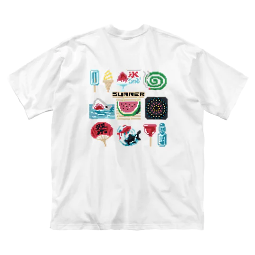 【バックプリント】 ドットSummer ビッグシルエットTシャツ