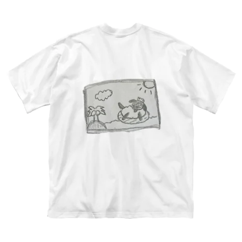 繊細なひつじ~バカンス~ ビッグシルエットTシャツ