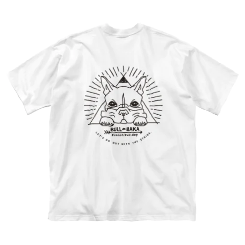 Life is BUHIFULL モノクロ ビッグシルエットTシャツ