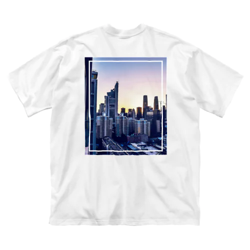 city-world-blu ビッグシルエットTシャツ