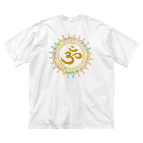 OM(オーム)にチャクラカラーの曼荼羅 ビッグシルエットTシャツ