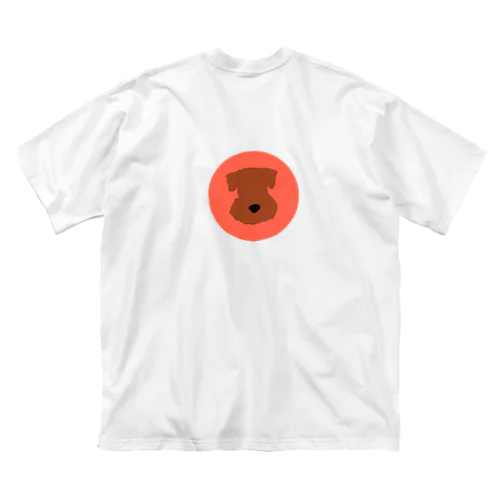 犬　オレンジ　エアデール　テリア　 ビッグシルエットTシャツ