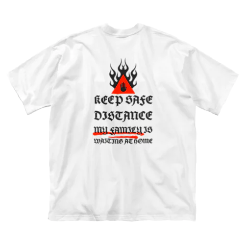 Keep Safe Distance ビッグシルエットTシャツ