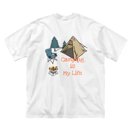 Camping is My Life ビッグシルエットTシャツ