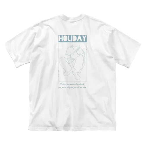 HOLIDAY ( ブルー ) ビッグシルエットTシャツ